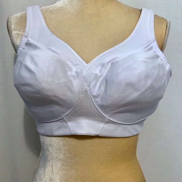 Glamorise NWOT White Unlined Bra Women 38B - Picture 2 of 9